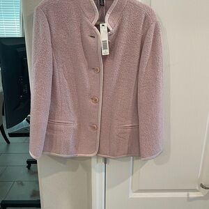 NWT Linda Allard Ellen Tracy Women's Pink Textured Jacket Size 12 $498